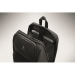 Urban RPET backpack with padded compartment for 15'' laptop black colour main view