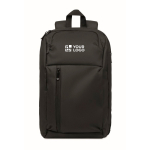 Urban RPET backpack with padded compartment for 15'' laptop black colour view with print area