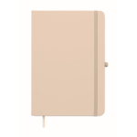 A5 recycled faux leather hard cover notebook, lined pages off white colour second view