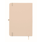 A5 recycled faux leather hard cover notebook, lined pages off white colour fifth view