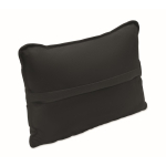 Suede-effect cushion with silk fibre filling for comfortable seating black colour second view