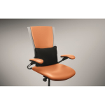 Suede-effect cushion with silk fibre filling for comfortable seating black colour third photographic view