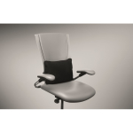 Suede-effect cushion with silk fibre filling for comfortable seating black colour second photographic view