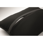 Suede-effect cushion with silk fibre filling for comfortable seating black colour fourth photographic view