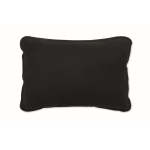 Suede-effect cushion with silk fibre filling for comfortable seating black colour fifth view