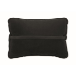 Suede-effect cushion with silk fibre filling for comfortable seating black colour sixth view
