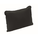 Suede-effect cushion with silk fibre filling for comfortable seating black colour eighth view
