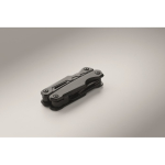 Folding aluminium and stainless steel multi-tool 13-in-1 with pouch black colour sixth photographic view
