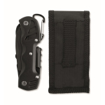 Aluminium and stainless steel multitool knife. 13-in-1 with pouch black colour ninth view