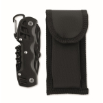 Aluminium and stainless steel multitool knife. 13-in-1 with pouch black colour tenth view