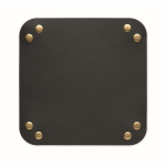 Foldable PU tray with buckles for keys and everyday items black colour fifth view
