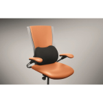 Ergonomic memory foam cushion for lumbar support black colour third photographic view