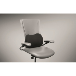 Ergonomic memory foam cushion for lumbar support black colour second photographic view
