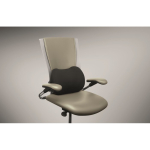 Ergonomic memory foam cushion for lumbar support black colour third photographic view