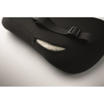 Ergonomic memory foam cushion for lumbar support black colour photographic view