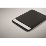 Neoprene laptop sleeve with 3mm thickness, size for 14'' black colour fourth photographic view