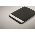 Neoprene laptop sleeve with 3 mm thickness, sized for 15'' black colour fourth photographic view