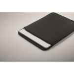 Neoprene laptop sleeve with 3 mm thickness, sized for 16'' black colour fourth photographic view