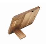 Wooden wireless charger with phone stand and photo frame wood colour third view