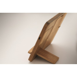 Wooden wireless charger with phone stand and photo frame wood colour fourth photographic view