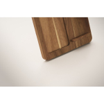 Wooden wireless charger with phone stand and photo frame wood colour fifth photographic view