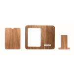 Wooden wireless charger with phone stand and photo frame wood colour sixth view