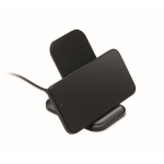 Foldable wireless charging stand for mobile and USB-C charging 15W black colour fifth view