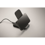 Foldable wireless charging stand for mobile and USB-C charging 15W black colour seventh photographic view