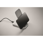 Foldable wireless charging stand for mobile and USB-C charging 15W white colour seventh photographic view