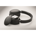 Foldable wireless headphones with microphone and hands-free function black colour eighth photographic view
