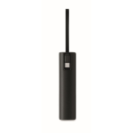 Recycled aluminium power bank with battery indicator and cable 5,000mAh black colour ninth view