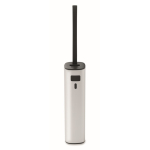 Recycled aluminium power bank with battery indicator and cable 5,000mAh matt silver colour second view