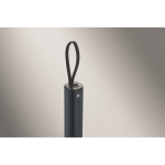 Recycled aluminium power bank with battery indicator and cable 5,000mAh navy-blue colour third photographic view