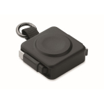 Retractable cable with keyring and USB-C 100W fast charging black colour second view