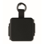 Retractable cable with keyring and USB-C 100W fast charging black colour sixth view