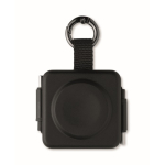 Retractable cable with keyring and USB-C 100W fast charging black colour seventh view