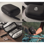 3-in-1 emergency kit with AM/FM radio and LED torch in cooler bag black colour