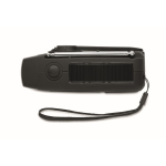 3-in-1 emergency kit with AM/FM radio and LED torch in cooler bag black colour