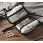 3-in-1 emergency kit with AM/FM radio and LED torch in cooler bag black colour second ambient view