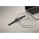 Charging and data transfer cable with smartwatch charger black colour second photographic view