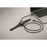 Charging and data transfer cable with smartwatch charger white colour sixth view