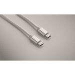 Charging and data transfer cable with smartwatch charger white colour fourth photographic view