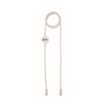 Charging and data transfer cable with smartwatch charger white colour view with print area