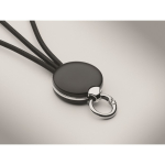 Gift set with metal pen and keyring with 2-in-1 charging cable black colour fifth photographic view