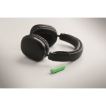 Wireless over-ear headphones with hands-free and rechargeable battery black colour seventh photographic view