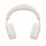 Wireless over-ear headphones with hands-free and rechargeable battery white colour second view