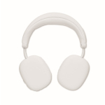 Wireless over-ear headphones with hands-free and rechargeable battery white colour third view