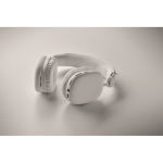 Wireless over-ear headphones with hands-free and rechargeable battery white colour fourth photographic view