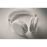 Wireless over-ear headphones with hands-free and rechargeable battery white colour sixth photographic view