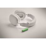 Wireless over-ear headphones with hands-free and rechargeable battery white colour seventh photographic view
